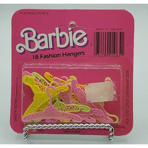 Vintage Barbie 18 Fashion Hangers Mattel 1984 Seal